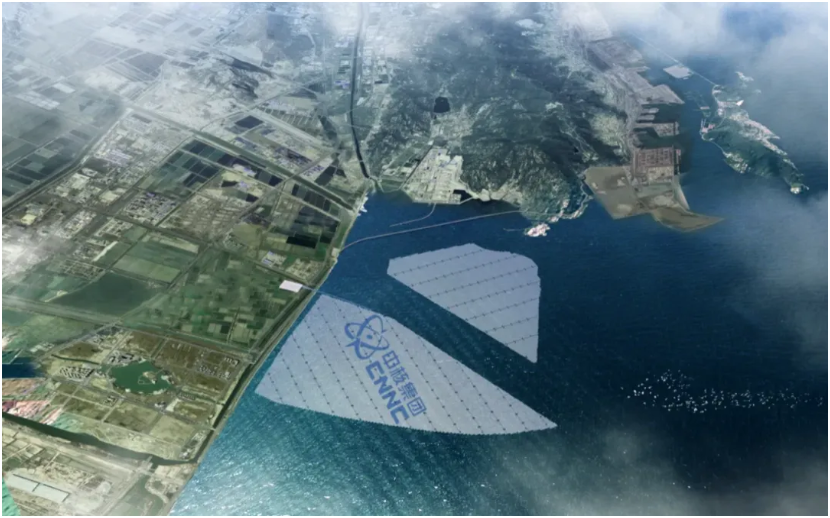 全国最大海上光伏项目在江苏连云港正式开工