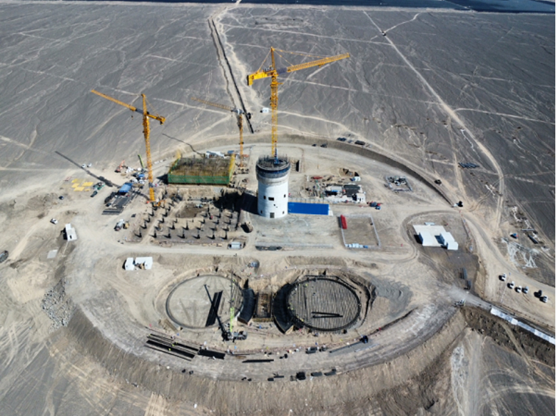 中国能建西北院总承包的唐山海泰光热+光伏一体化项目100兆瓦