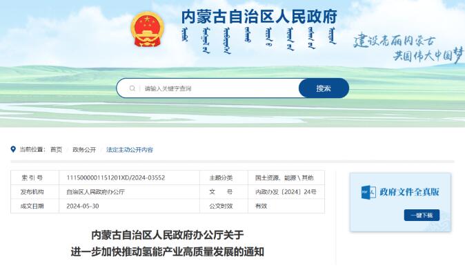 内蒙古：并网型风光制氢项目年上网电量不超20%！