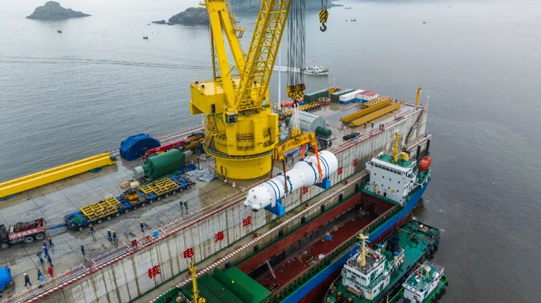 三澳核电项目2号机组首台蒸汽发生器到货