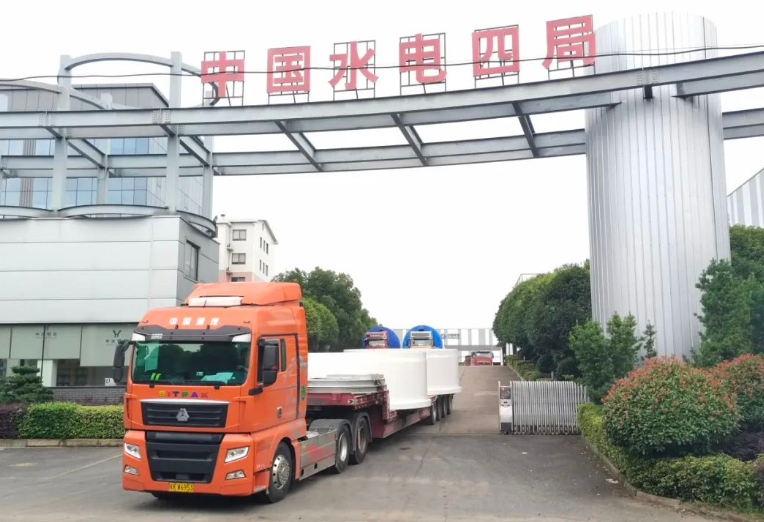 湖北宜城风电项目塔筒转换段顺利发货