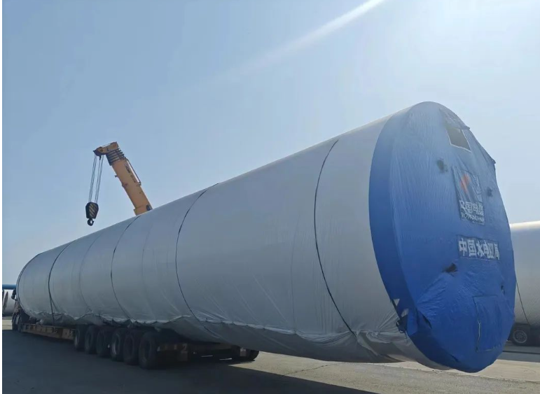 三峡辽宁鞍山岫岩项目首套塔筒顺利发货