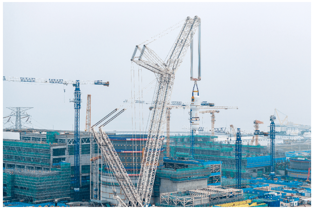 海阳核电3号机组两台蒸汽发生器全部吊装就位