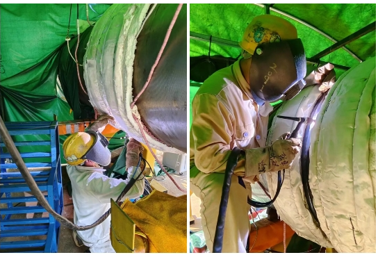 三门核电3号核岛主蒸汽管道首道焊口焊接完成