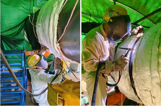 100%合格 | 三门核电3号核岛主蒸汽管道首道焊口焊接完成