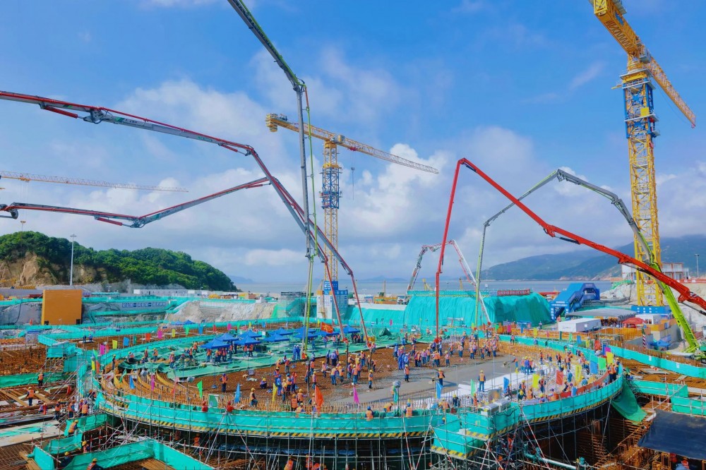 宁德核电二期工程5号机组圆满实现FCD浇筑