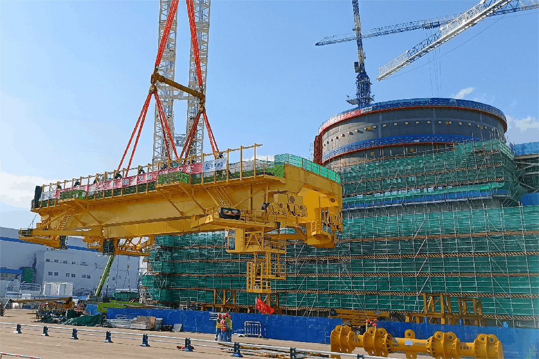 海阳核电3号机组环吊吊装就位