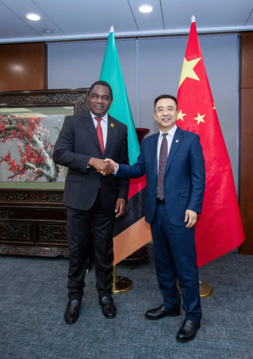 见证合作备忘录签署，深化能源电力领域务实合作！赞比亚总统希奇