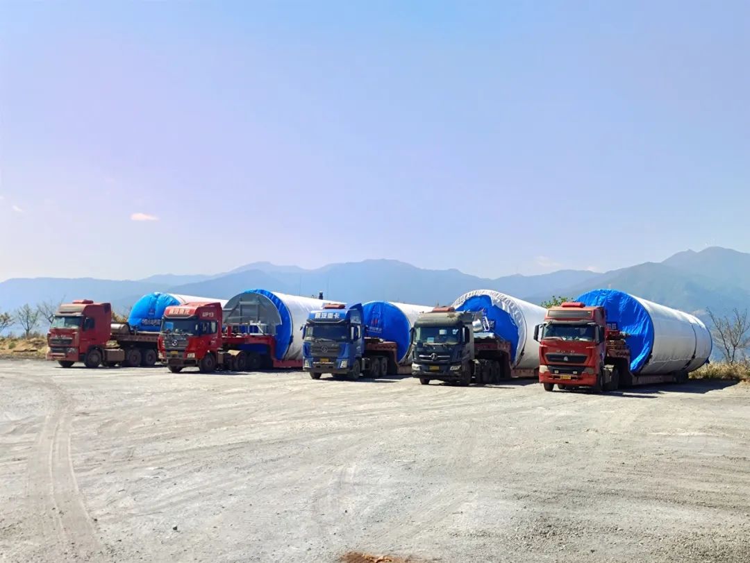 华能凉山州会理莲花风电项目塔筒顺利完成发货