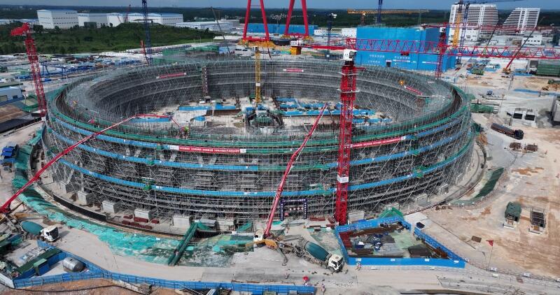 广东廉江核电项目二号冷却塔下环梁浇筑完成