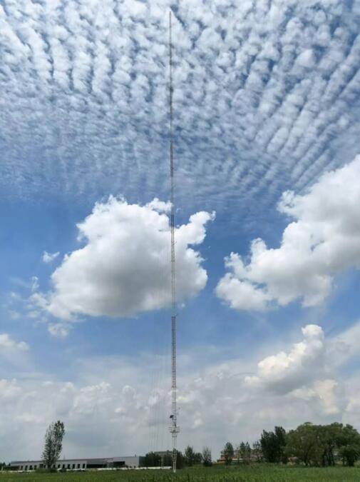 河北霸州市180米测风塔项目圆满竣工