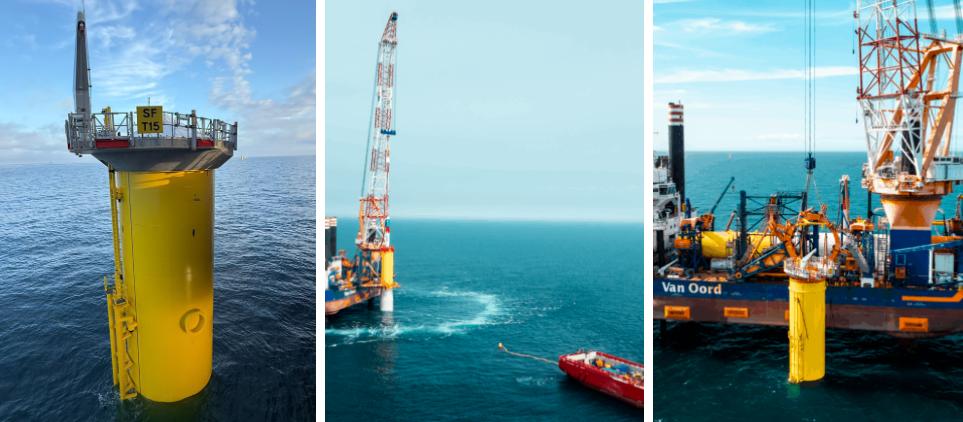 RWE索非亚海上风电场单桩基础安装完成