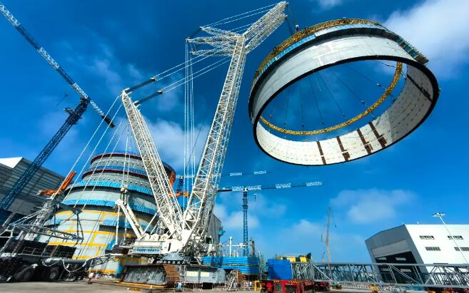 中核机械工程海阳核电4号机组SC结构10-12层顺利吊装就位