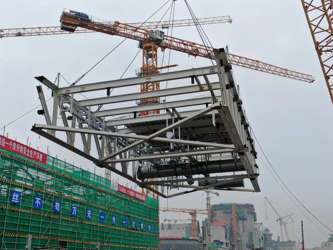 徐大堡核电1号机组首个建安大型模块顺利实施