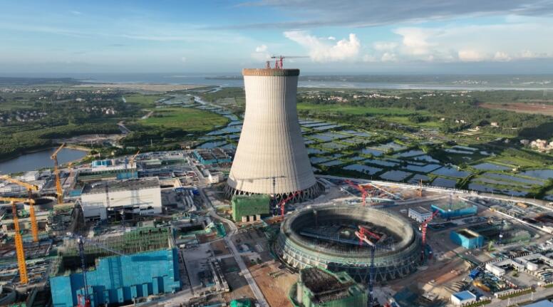 中国能建安徽电建二公司承建的国内核电首座超大型海水冷却塔施工