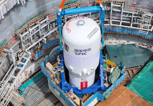 广东廉江核电1号机组两台蒸汽发生器全部就位