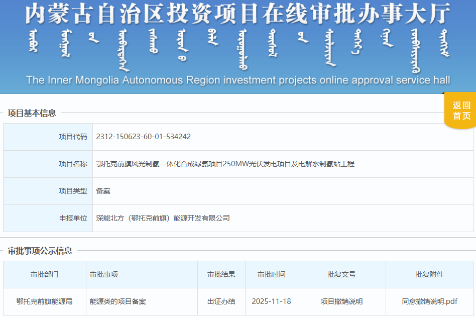 突发！总投资20亿绿氢项目撤销